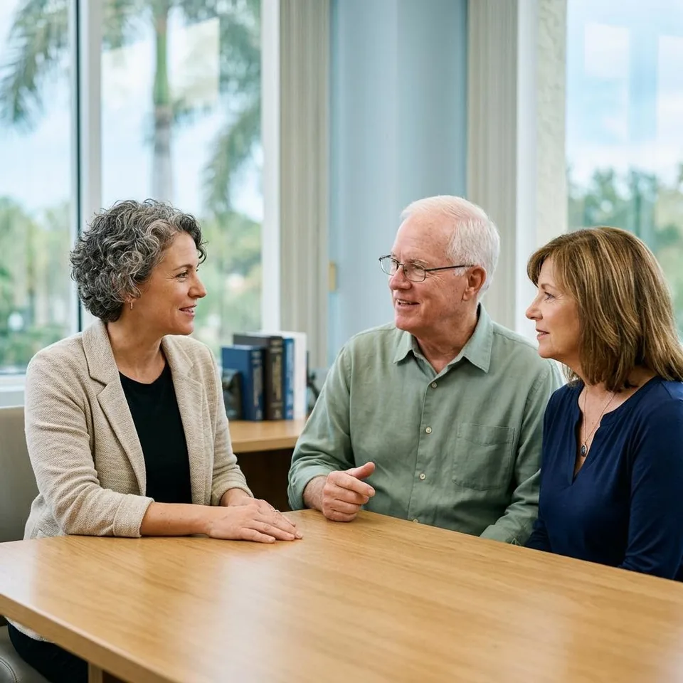 Illustrative financial-planning conversation with a couple